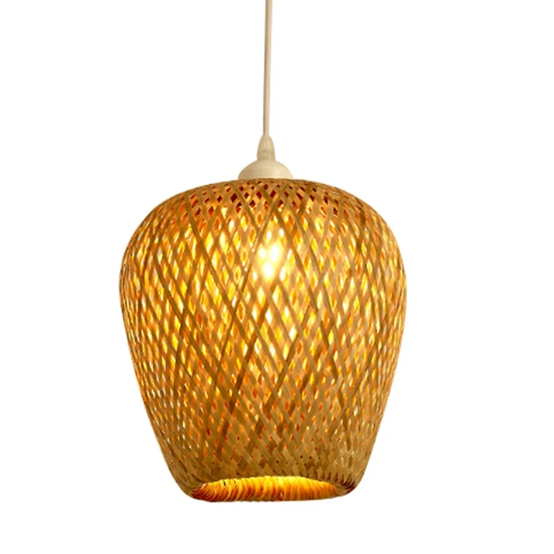 Современная бамбуковая Рабочая ручная вязаная ТКАННАЯ люстра ресторан ручной