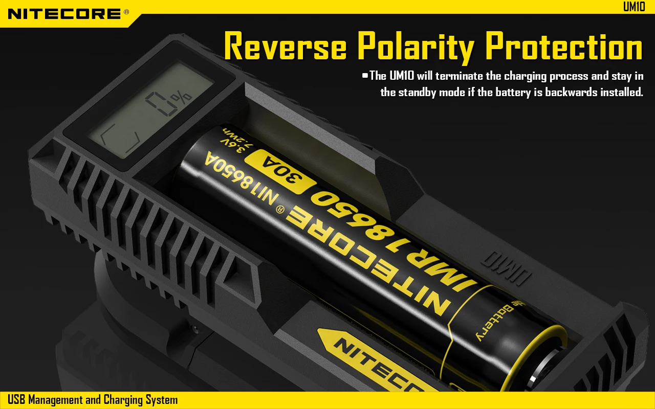 Nitecore UM2 UM4 ЖК-дисплей QC2.0 USB зарядное устройство UM10 UM20 18650 18350 16340 14500 анти короткая схема литий-ионная батарея зарядное устройство s