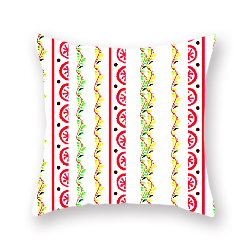 Рождественский маленький цветочный узор Двусторонняя полиэфирная наволочка