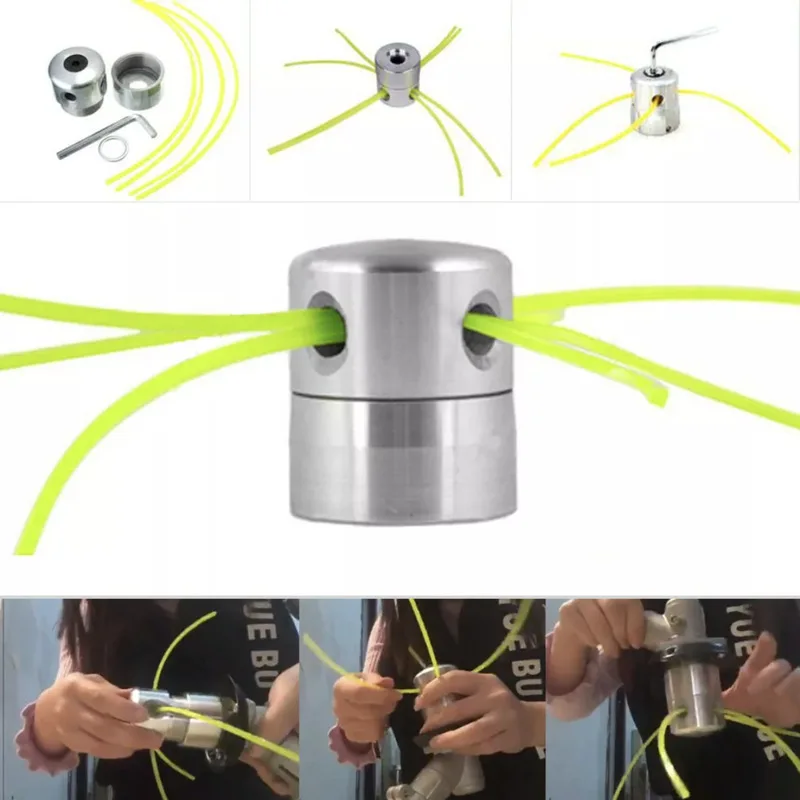 Сменная алюминиевая стальная Головка триммера для травы с 4 линиями Аксессуары