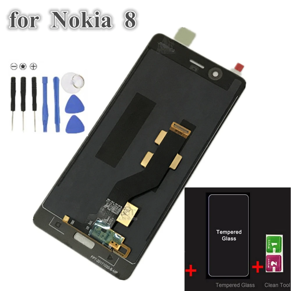 Протестированный AAA + для Nokia 8 N8 ЖК-дисплей с сенсорным экраном дигитайзер сборка