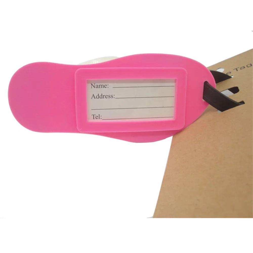 

Slipper Travel Accessories Creative Luggage Tag Silica Gel Suitcase Id Address Holder Baggage Boarding Tags Portable Label