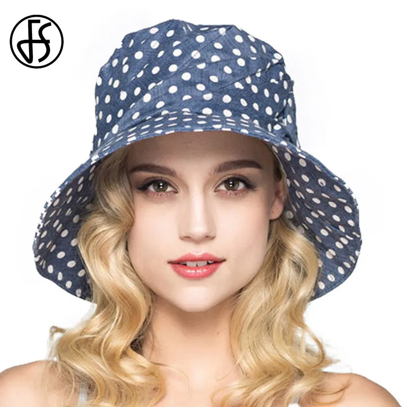 Женская хлопковая Панама с широкими полями FS складывающаяся Солнцезащитная