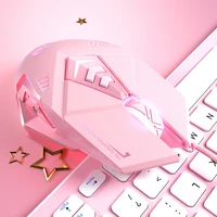 2021 new usb wired mouse 2400 dpi optical 6 buttons pink girls gaming mouse for computer office mice for laptops desktop