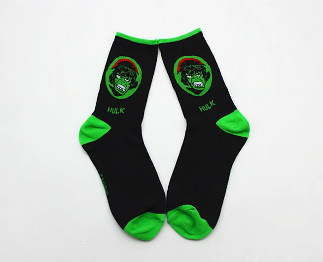 Marvel Comics Hero Avengers Super Hero Fashion Socks Funny Patterns Captain America Iron Man Street Fashion Novelty Cool Socks