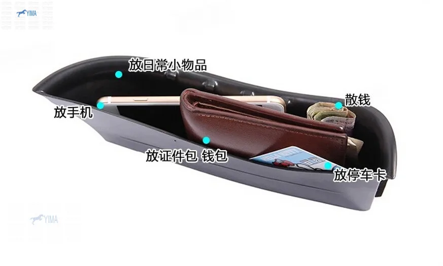 

Front Door Handle Armrest Storage Multi-function Box Container Tidying Cover Fit For Mercedes-Benz C Class W205 2014 2015
