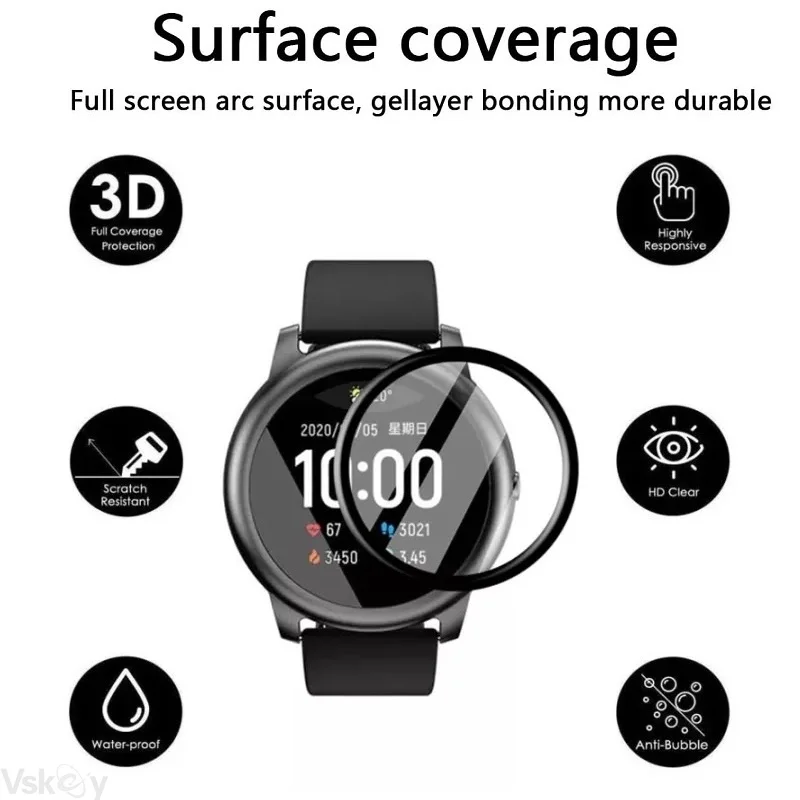 2 шт. 3D изогнутая мягкая защитная пленка для смарт-часов Xiaomi Haylou Solar RT2 LS05S RS3 LS05 LS04 -