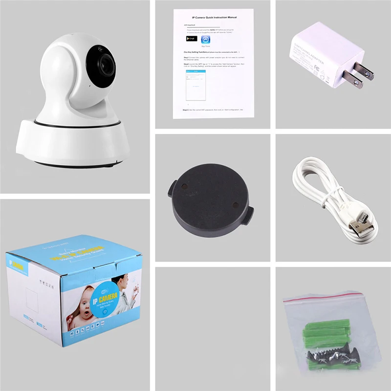 

KIMPOK HD Home Security IP Camera Two Way Audio Wireless Mini Camera Night Vision 720P WiFi Camera TF/Cloud Storage Baby Monitor