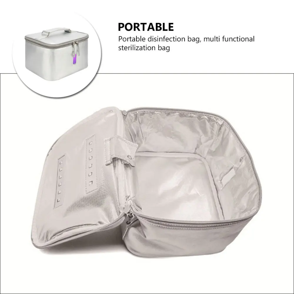 

1Pc Feeder UVC Sterilizer Bag LED Ultraviolet Ray Sterilizer Bag (Silver)