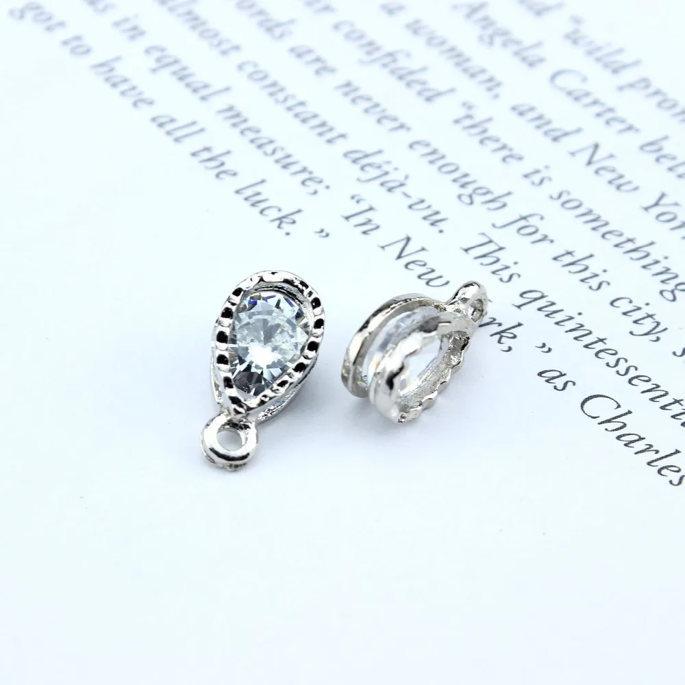 10 шт. модные милые инкрустированные циркониевые серьги треугольный квадратный