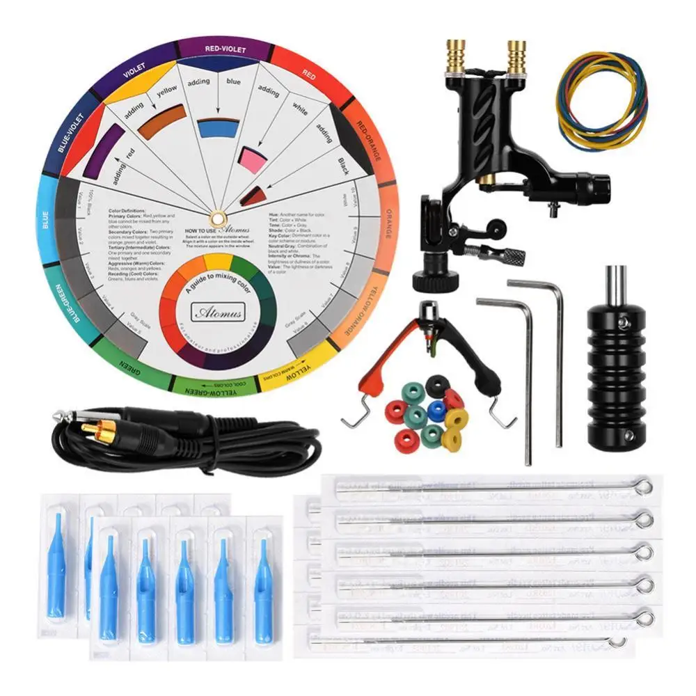 Professional Electric Tattoo Machine Rotary Makeup Shader Liner Wheel Card Paper