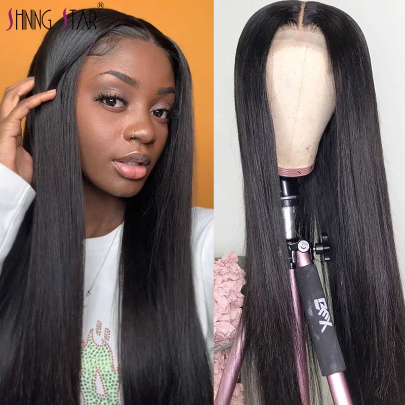 13*1 Синтетические волосы на кружеве парики из натуральных волос прямые