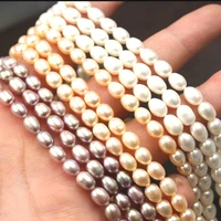 natural freshwater pearls glamour glare rice shaped pearls used in jewelry making diy bracelet necklace jewelry accessories