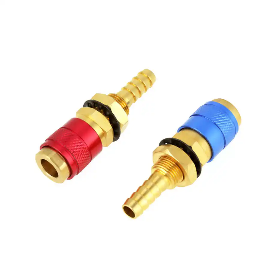 2PC Brass 8mm Gas&ampWater Cooled Quick Connector for MIG TIG Welder Torch Red/Blue | Инструменты