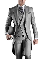 mens suit with pants classic design 3 piece notch lapel tuxedos double breasted vest groomsmen for weddingblazervestpants