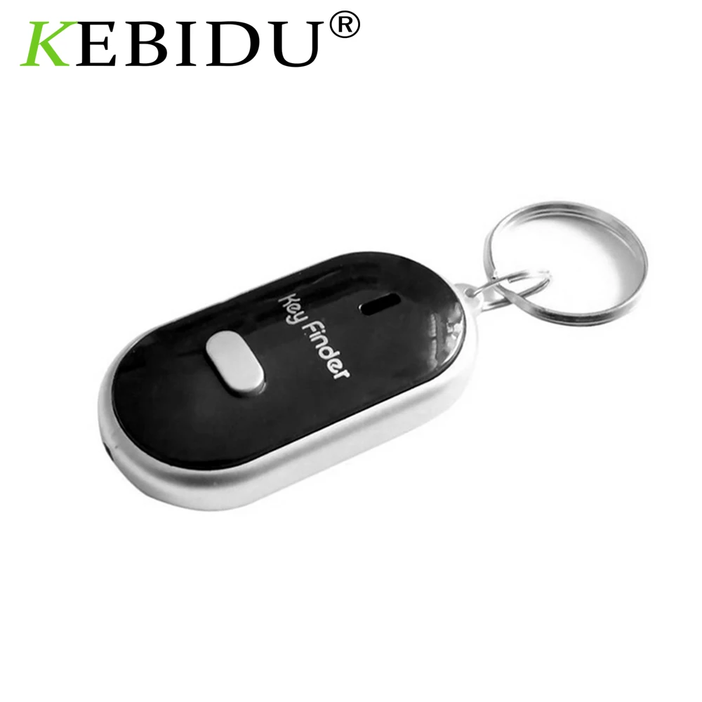 

KEBIDU Wireless LED Light Torch Remote Sound Control Lost Key Finder Locator Keychain Beeps Flashes To Find Lost Keys whistle
