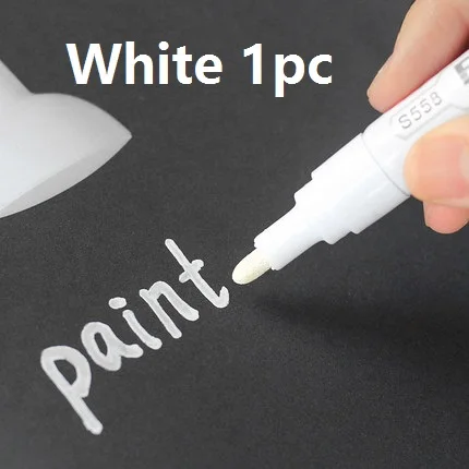 White 1piece Цельнокроеное платье одна сторона круглый носок маркер белый Цвет постоянный масло Тип быстро сохнут для всех Материал Deli S558 - Цвет: White 1piece