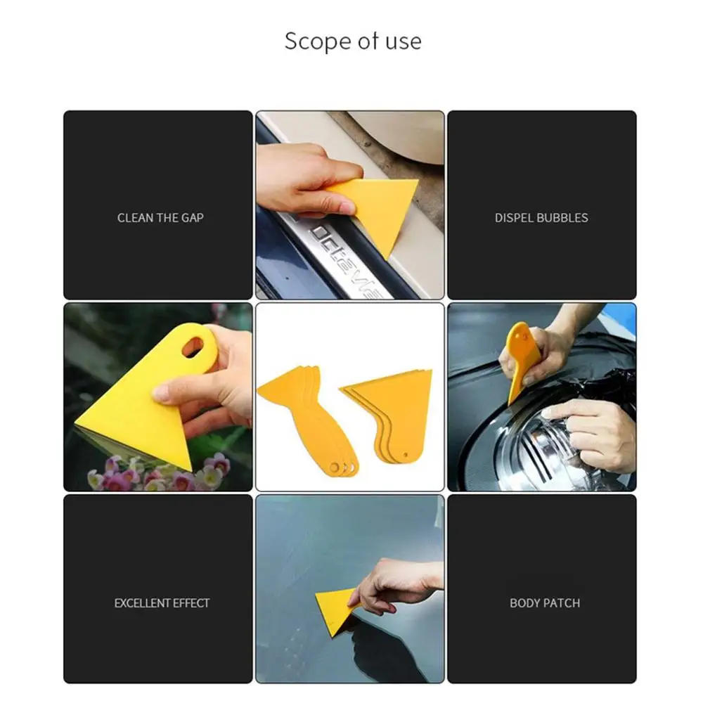 New Car Film Tools Yellow Scraper Plastic Light Triangle Glass Window Mobile Phone Small | Автомобили и мотоциклы