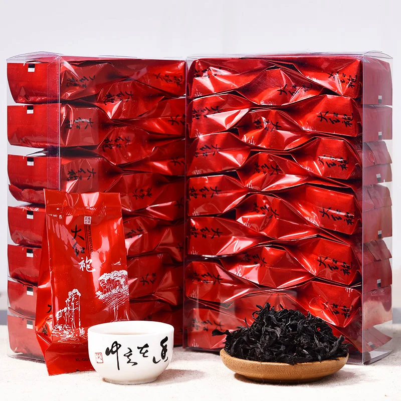 

150g Black Tea China Big Red Robe Oolong Tea the Original Wuyi Red Tea For Health Care Hong Pao Vacuum Packaging Kraft Paper Bag