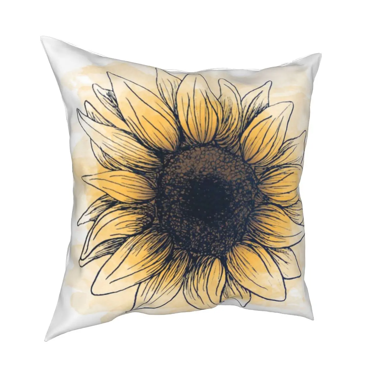 

Sunflower Pillowcase Printed Polyester Cushion Cover Decorative Flowers Pillow Case Cover Sofa Square 40*40cm