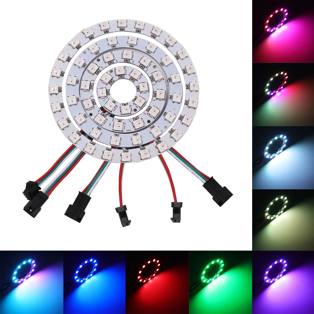 Модифицируемый пиксель WS2812 SK6812 5050 RGB светодиодное кольцо ic встроенный