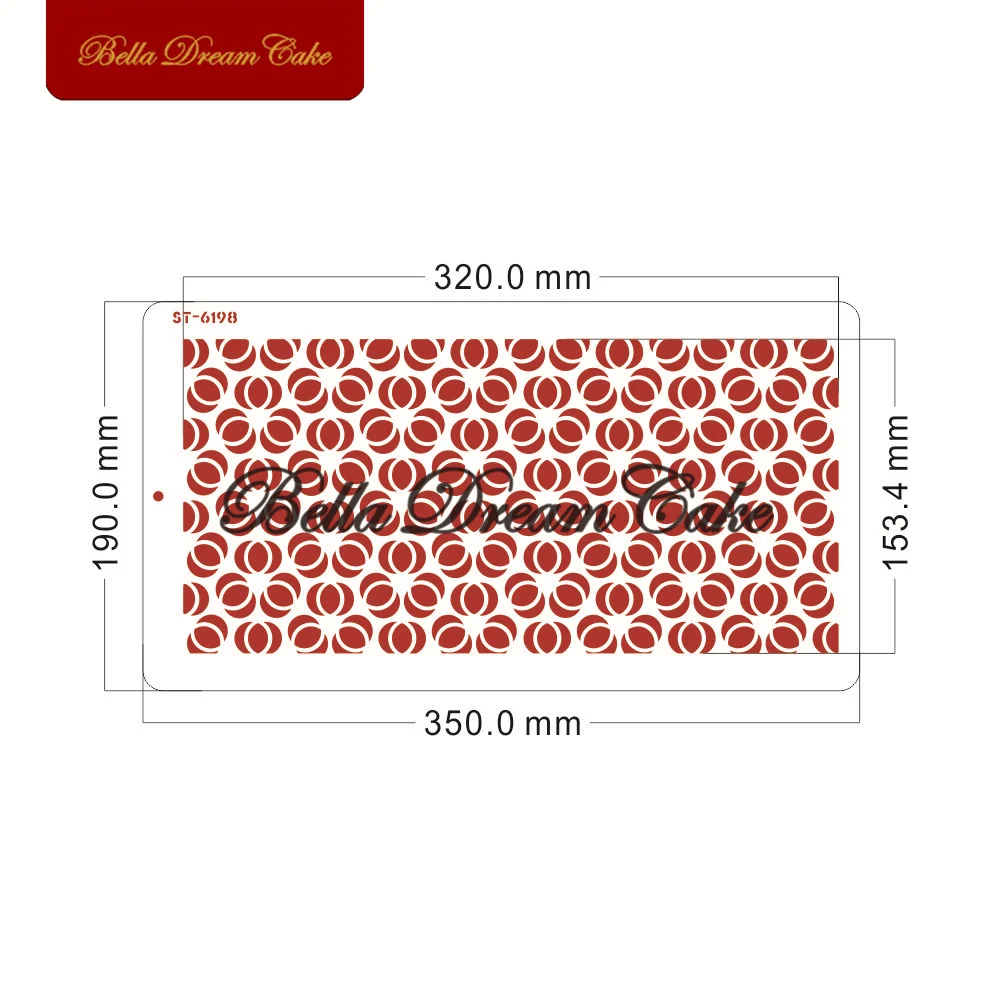 Трафарет для торта с драгоценным камнем шаблон украшения домашних пирожных