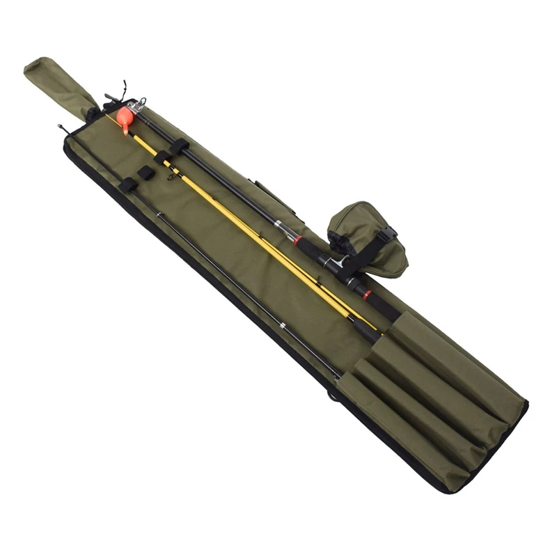 

1 Pcs Foldable Fishing Rod Bag Thickened Storage Pouch & 1 Set Fishing Pole Reel Lure Tackle Tools Storage Case