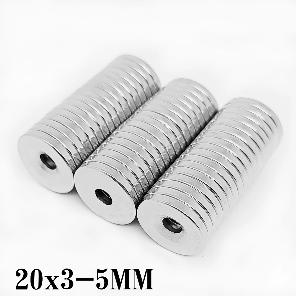 

2/5/10/15/20/50 шт. 20x3-5 потайной круглый поисковый магнит 20*3 с отверстием 5 мм дисковый постоянный неодимовый магнит 20x3-5 мм 20*3-5