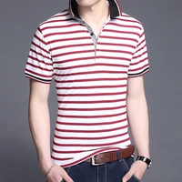 summer slim fit with short sleeve top new fashion brands shirts poloshirt mens striped grade boys casual mens clothing mcs107
