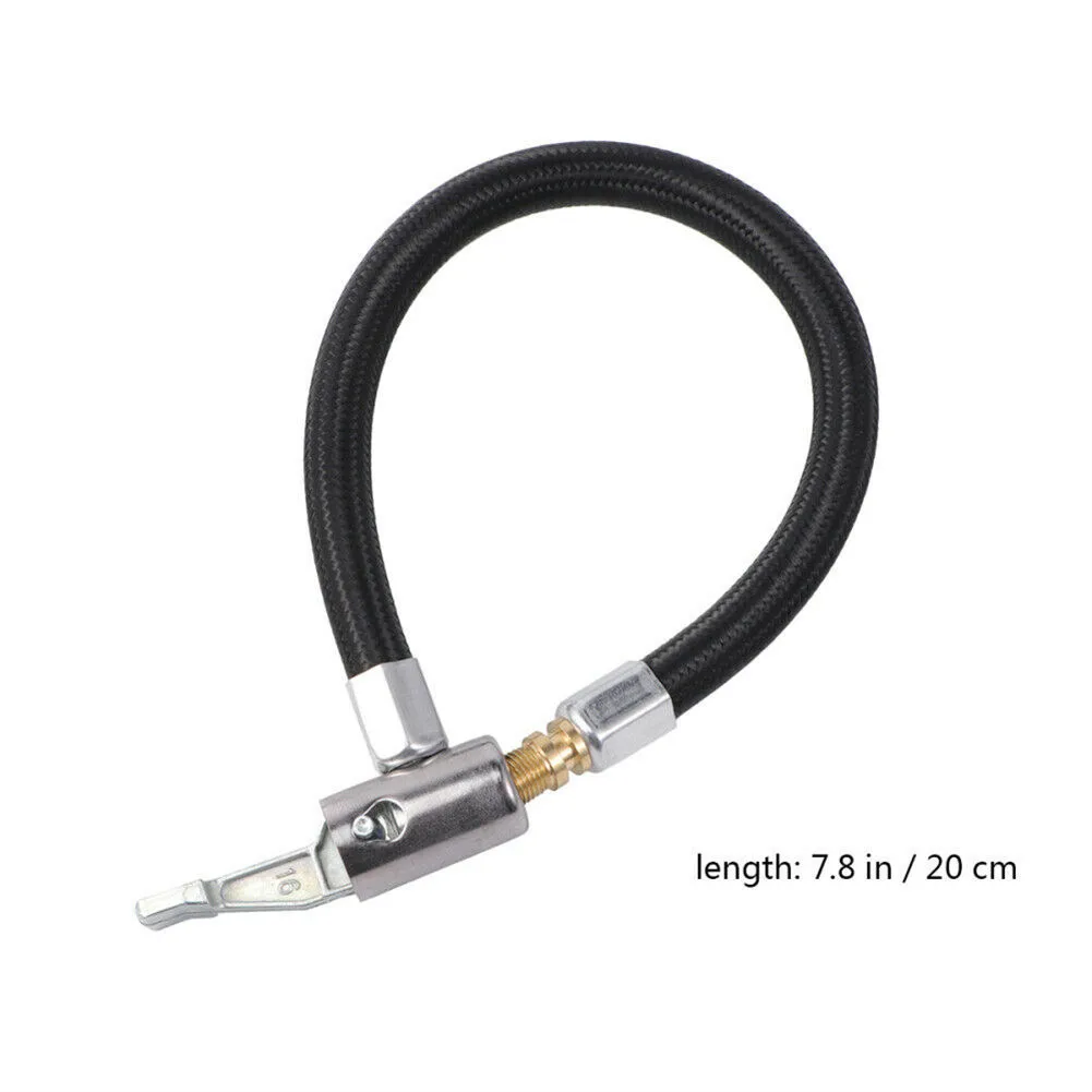 

1 X Car Tire Inflator Hose Adapter Air Pump Extension Tube Fast Inflation Deflation Locking Airtight For Vehicles Motorcycle