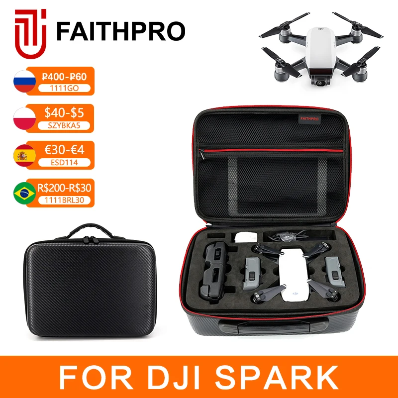 

waterproof Portable EVA Hard Bag Storage Case Carry Drone Bags Shoulder Strap Drone Accessories for DJI Spark Drone Mount Box