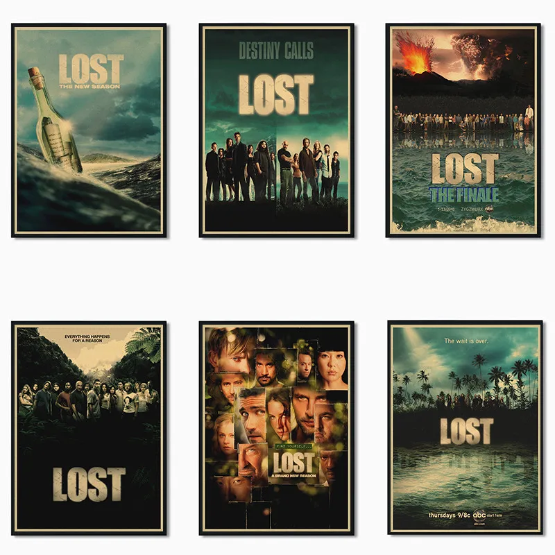 

Award winning film Lost Kraft Paper Poster Office Gift Room Dining Home Decor wall sticker Design
