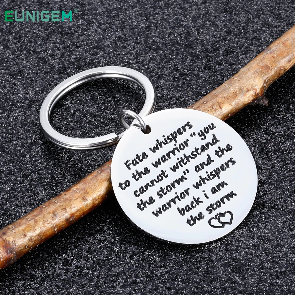 Брелок подарки для женщин мужчин девочек подростков Фэйт шепот воину I Am The Storm Key
