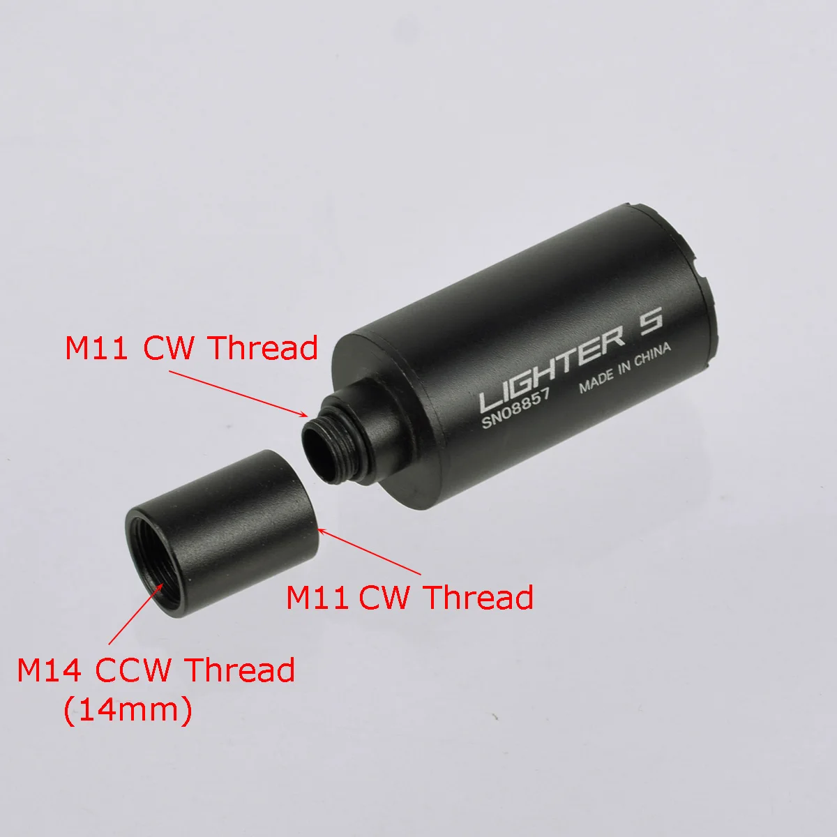 Трассировщик страйкбольсветильник света S образец 14 мм резьба M14 CW для пистолета