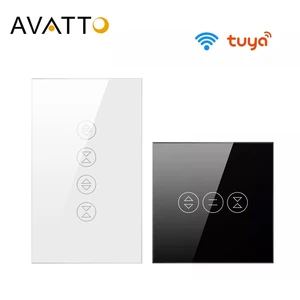 Двойной переключатель для штор AVATTO Tuya, Wi-Fi, рольставни с электромотором, автоматизация умного дома для Alexa,Google Home