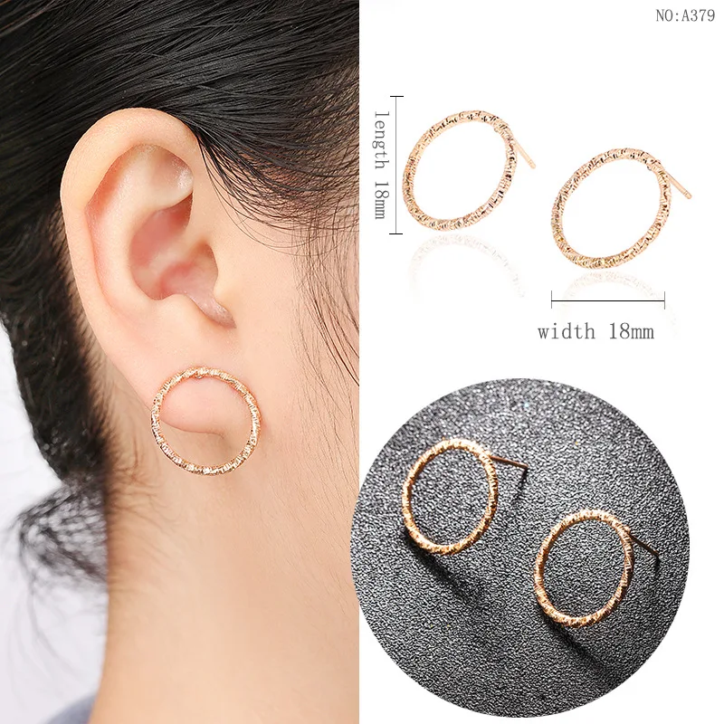 Маленькие винтажные золотые серьги кольца FN для женщин 2019 с золотом и Свадебные