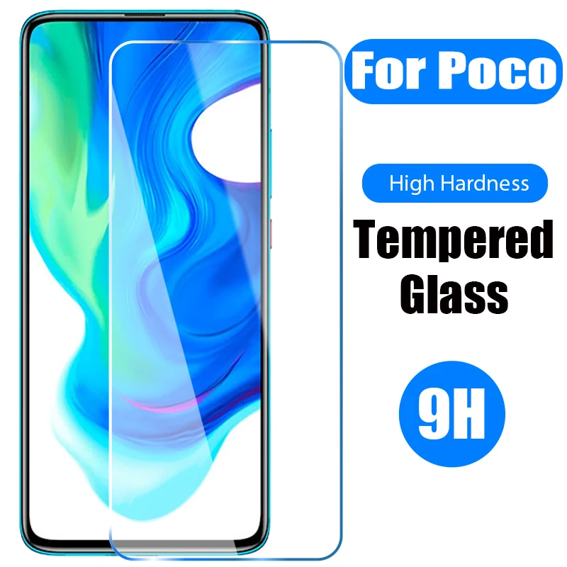 

Закаленное стекло с полным покрытием для Xiaomi Poco M3 X3 NFC, Защитная пленка для экрана Xiaomi Poco F2 C3 M2 Pro X2 HD, стеклянная пленка