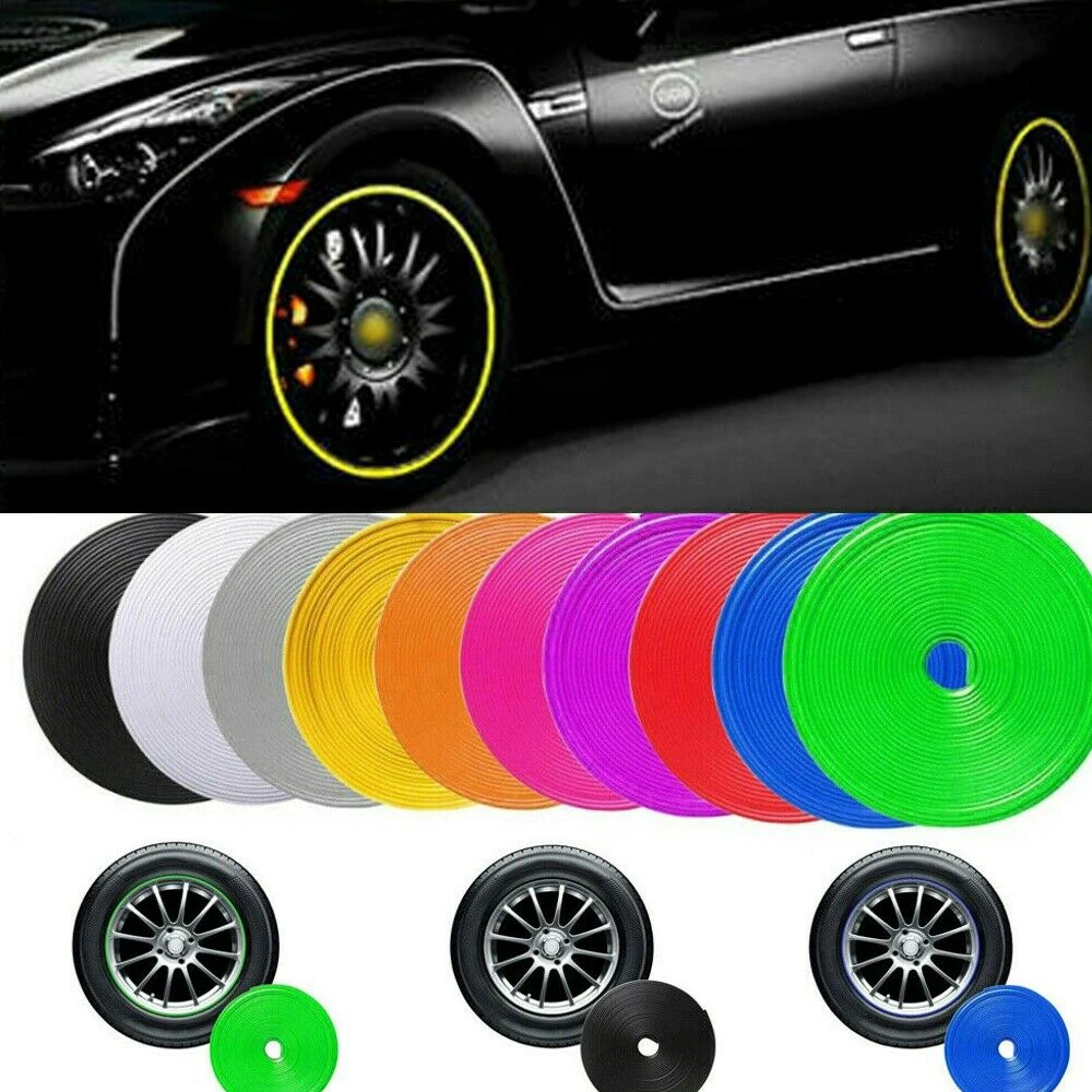 

Auto Car Wheel Hub Rim Edge Protector Ring Tire Guard Sticker Rubber Strip 26FT
