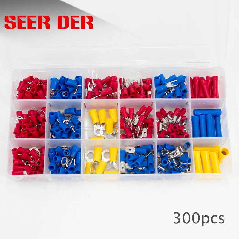 300 шт. электрические провода обжимные клеммы комплект изолированный Терминатор
