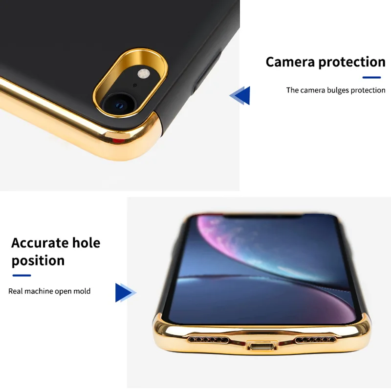 Чехол для аккумулятора XR 6000 мАч iPhone трехступенчатая пластина металлическая