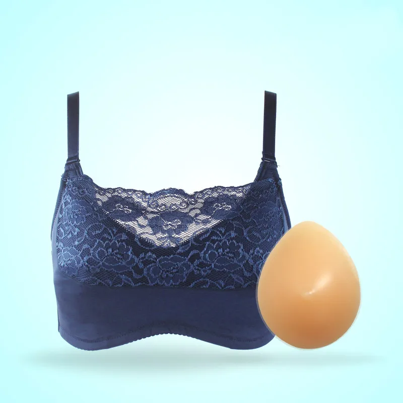H4705 Women Special Bra Non-steel Ring Comfortable Bras False Breast Artificial Boobs After Breast Cancer Surgery Mastectomy Bra