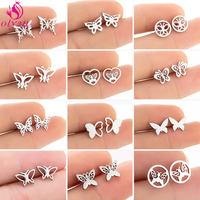 

Женские милые бабочки серьги необычные панк Стиль с героем из мультика; Женские корейские сережки-Шпильки Модные украшения подарок пирсинг...