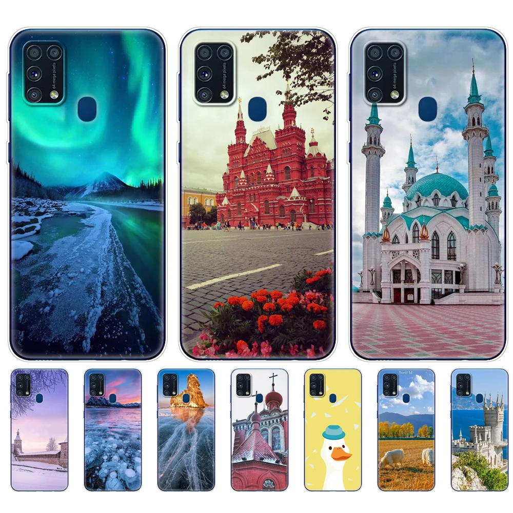 

For Samsung M31 Case 6.4" Soft Silicon Tpu Cover For Samsung Galaxy M31 M 31 SM-M315FZBVSER m315 Phone Back Shell Bumper Funda