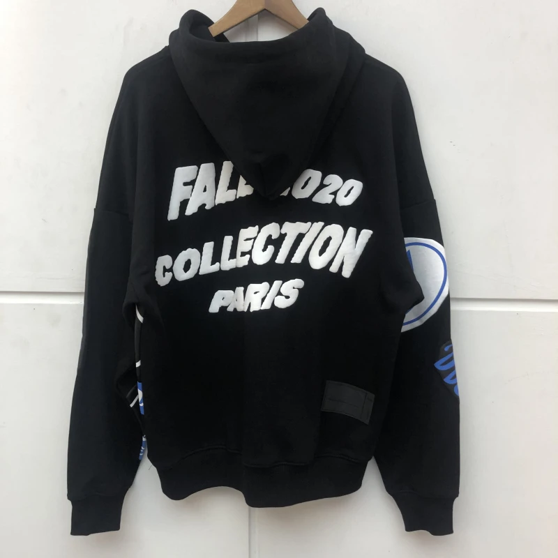 

We11done Hoodie Men Women Patchwork Foaming Printing We11done Sweatshirts HipHip High Street Oversize We11done Pullover