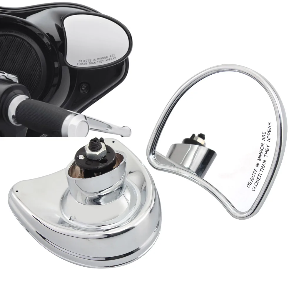 МОТОЦИКЛ хром крыло летучая мышь обтекатель крепление зеркала боковые заднего