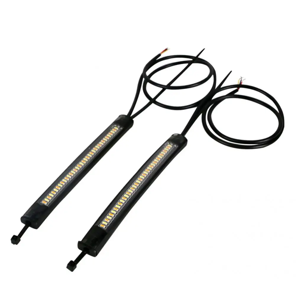 

Durable 2Pcs Practical Motorcycle Front Fork LED Driving Light Black Motorcycle Signal Light Strip Universal for Motorbike