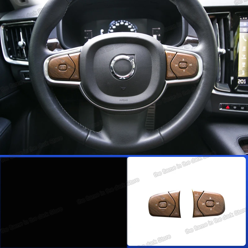 Lsrtw2017 цвет древесины АБС пластик Автомобильный руль планки с кнопками для volvo xc60