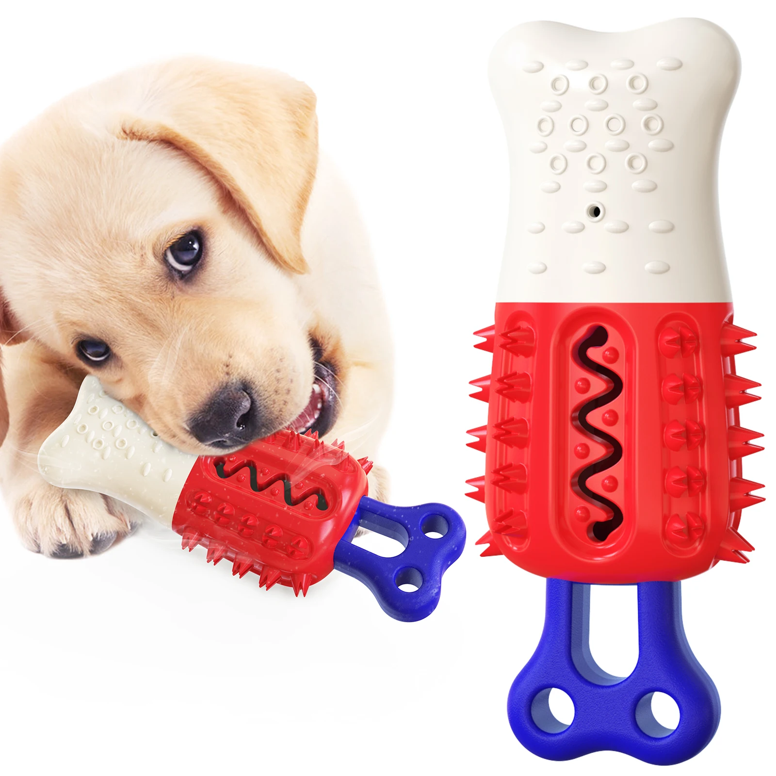 

2021 Hot Sale Pet Products Dog Toy Dog Teething Stick Dog Toothbrush Cooling Popsicle Dog Chew