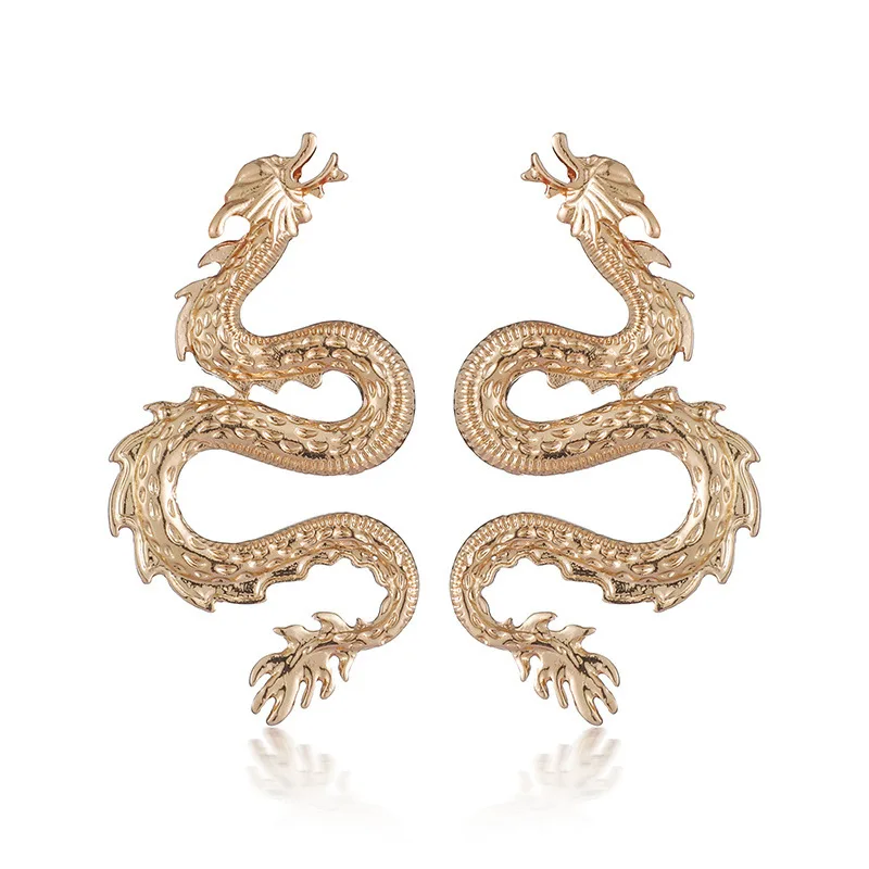 

Female Unusual Earring Dragon Long Earrings For Women High-grade Metal Personality Pendant Unique Temperament Jewelry Party Gift