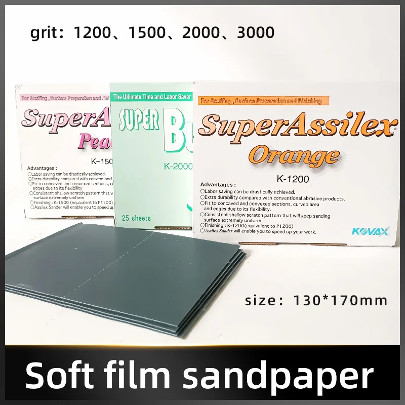 

Японская квадратная мягкая абразивная бумага KOVAX, автомобильная шлифовальная машина с рисунком апельсиновой корки, шлифовальная бумага 2000 для тонкой полировки